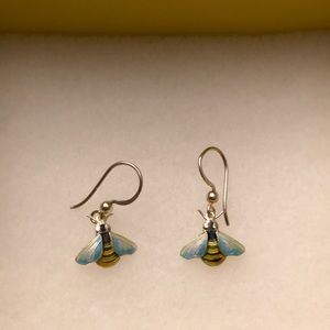 Sterling Silver Bee Earrings
